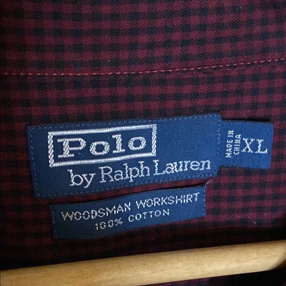 Polo Ralph Lauren Woodsman Workshirt red and black Checkered size XL button up